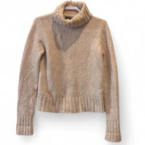 Ralph Lauren Pink Heathered Merino Wool Blend Knit Sweater Medium Turtleneck